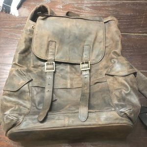 Genuine leather backpack